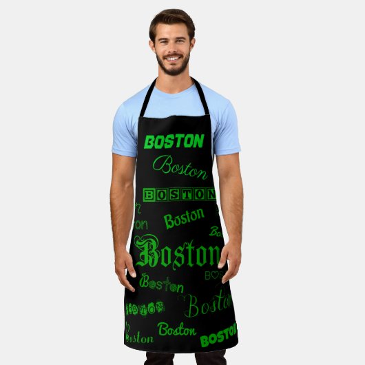 Boston Green Fonts Schort (Gedragen)