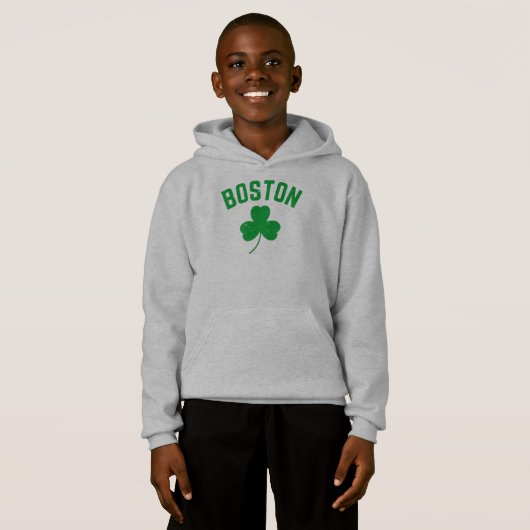 Boston Green Lucky Shamrock Hoodie (Voorkant volledig)