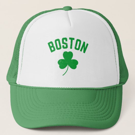 Boston Green Lucky Shamrock Trucker Pet (Voorkant)