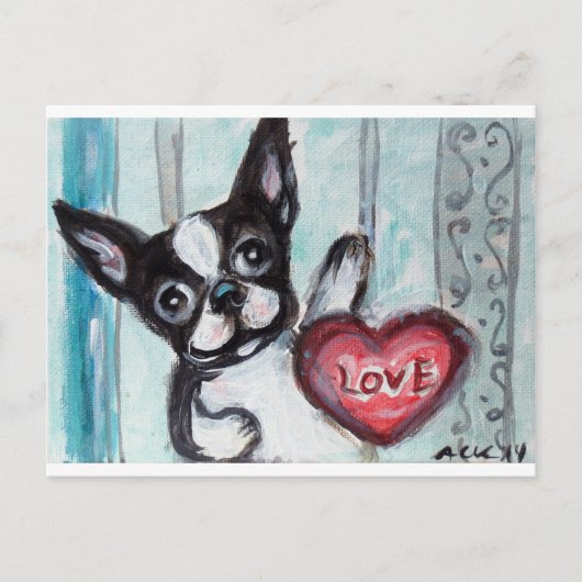 Boston Happy Heart Briefkaart (Voorkant)