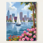Boston Harbor Lente | Boot Baai Stadssilhouet Planner (Achterkant)