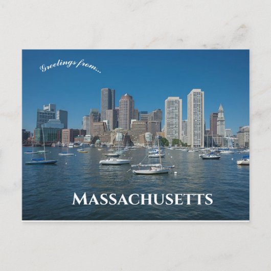 Boston Harbor Massachusetts Briefkaart (Voorkant)