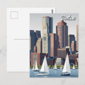 Boston Harbor Reis Briefkaart (Voorkant / Achterkant)