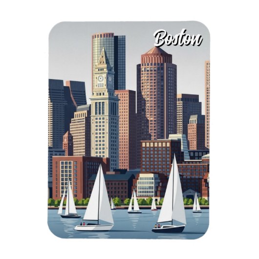 Boston Harbor Reis Magneet (Verticaal)