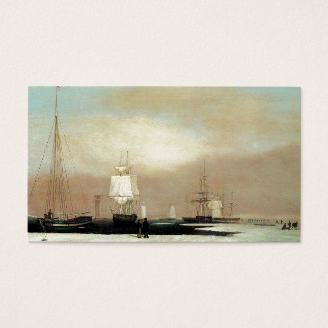 Boston Harbour 1835 Visitekaartje (Voorkant)
