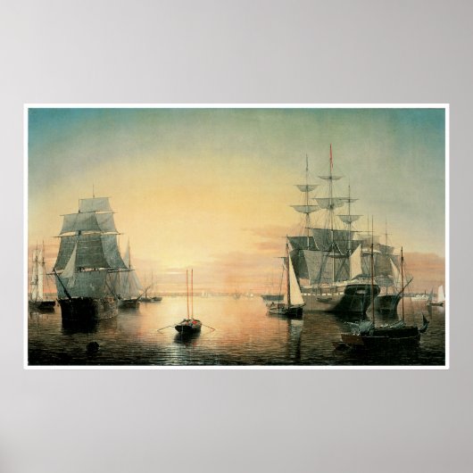 Boston Harbour, 1850-55 Poster (Voorkant)