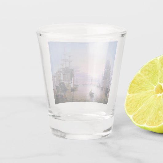 Boston Harbour 1850 Shot Glas (Achterkant)