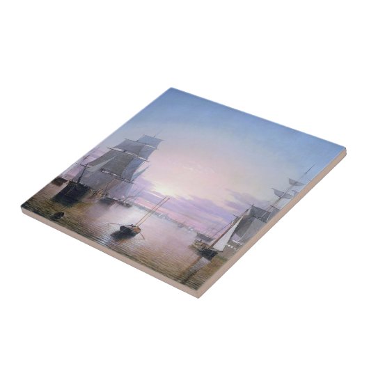 Boston Harbour 1850 Tegeltje (Zijkant)