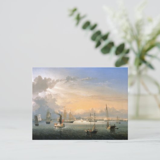 Boston Harbour 1854 Briefkaart (Staand voorkant)