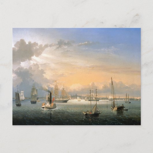 Boston Harbour 1854 Briefkaart (Voorkant)
