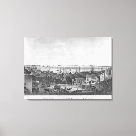 Boston Harbour, 1854 Canvas Afdruk (Voorkant)