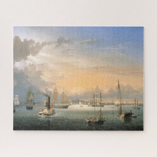 Boston Harbour 1854 Legpuzzel (Horizontaal)