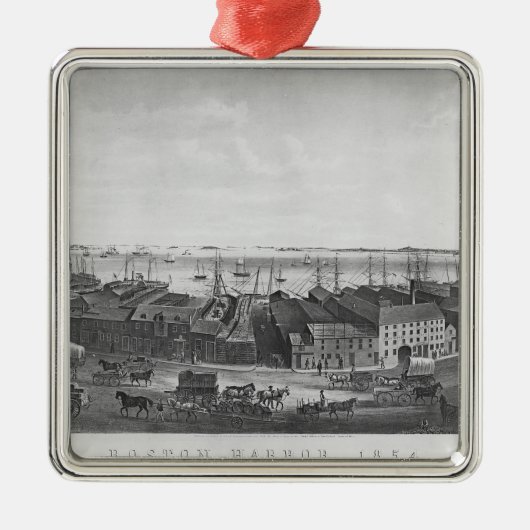 Boston Harbour, 1854 Metalen Ornament (Voorkant)