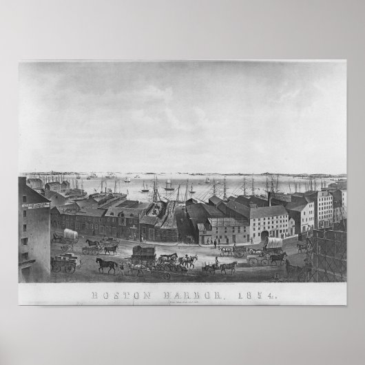 Boston Harbour, 1854 Poster (Voorkant)