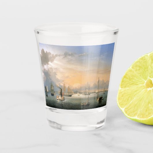 Boston Harbour 1854 Shot Glas (Voorkant)
