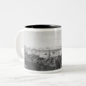 Boston Harbour, 1854 Tweekleurige Koffiemok (Voorkant links)