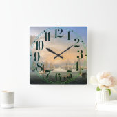 Boston Harbour 1854 Vierkante Klok (Huis)