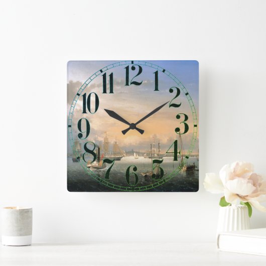 Boston Harbour 1854 Vierkante Klok (Huis)