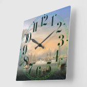 Boston Harbour 1854 Vierkante Klok (Hoek)