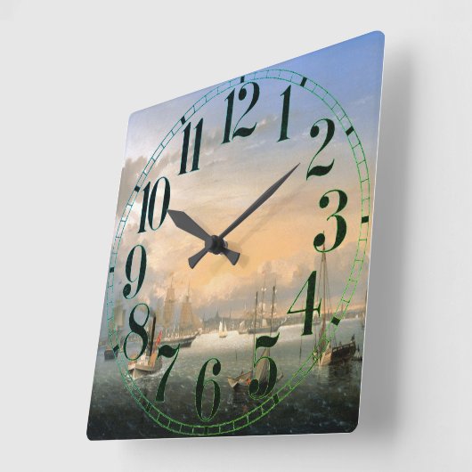 Boston Harbour 1854 Vierkante Klok (Hoek)