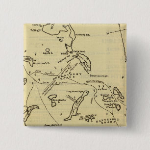 Boston Harbour 2 Vierkante Button 5,1 Cm