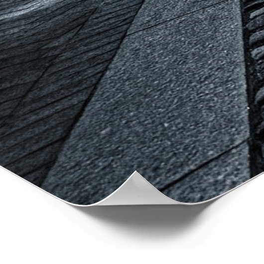 Boston Harbour B&W Night Poster (Hoek)