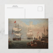 Boston Harbour beroemd gemaakt door Fitz Henry Lan Briefkaart (Voorkant / Achterkant)
