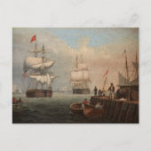 Boston Harbour beroemd gemaakt door Fitz Henry Lan Briefkaart (Voorkant)