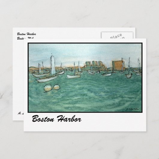 Boston Harbour Briefkaart (Voorkant / Achterkant)