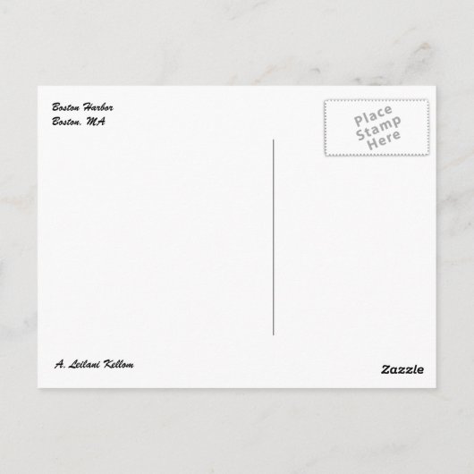 Boston Harbour Briefkaart (Achterkant)