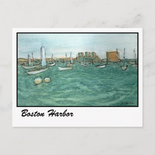 Boston Harbour Briefkaart (Voorkant)