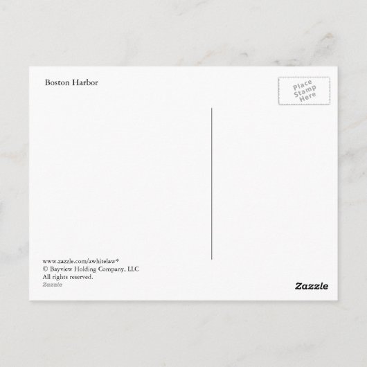 Boston Harbour Briefkaart (Achterkant)