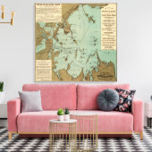 Boston Harbour Canvas Afdruk (Insitu (Woonkamer))