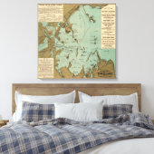 Boston Harbour Canvas Afdruk (Insitu (Slaapkamer))