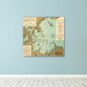 Boston Harbour Canvas Afdruk (Insitu (Houten vloer))