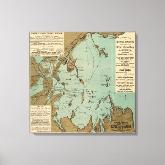 Boston Harbour Canvas Afdruk (Voorkant)