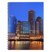 Boston Harbour en skyline. Boston is een van de 5 Notitieboek (Voorkant)