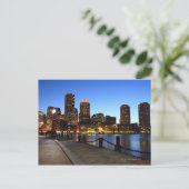 Boston Harbour en skyline. Boston is een van de 6 Briefkaart (Staand voorkant)