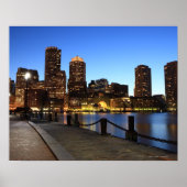 Boston Harbour en skyline. Boston is een van de 6 Poster (Voorkant)