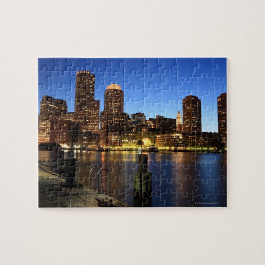 Boston Harbour en skyline. Boston is een van de 7 Legpuzzel (Horizontaal)