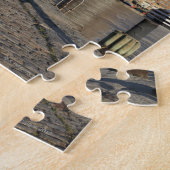 Boston Harbour en skyline. Boston is een van de Legpuzzel (Zijkant)