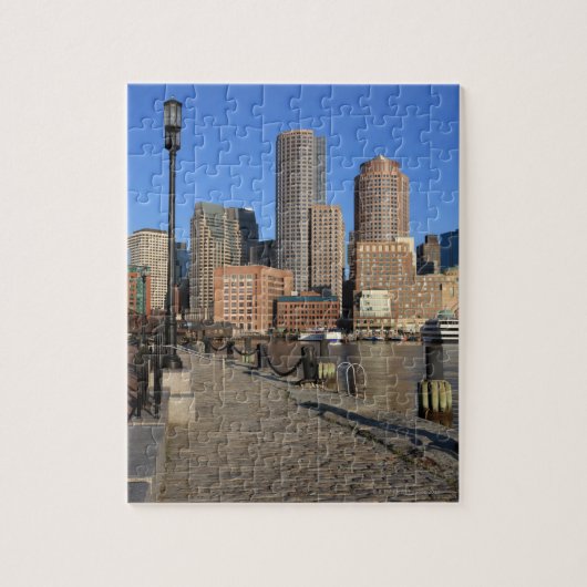 Boston Harbour en skyline. Boston is een van de Legpuzzel (Verticaal)