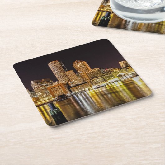 Boston Harbour Kartonnen Onderzetters (Schuin)