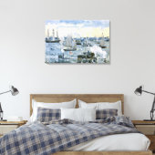 Boston Harbour, kunstschilderkunst, Canvas Afdruk (Insitu (Slaapkamer))