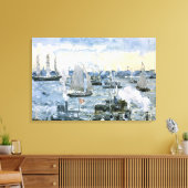Boston Harbour, kunstschilderkunst, Canvas Afdruk (Insitu (Woonkamer))