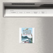 Boston Harbour Massachusetts Flight poster Magneet (Insitu (Vaatwasser))