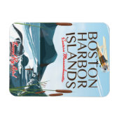 Boston Harbour Massachusetts Flight poster Magneet (Horizontaal)