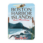 Boston Harbour Massachusetts Flight poster Magneet (Verticaal)