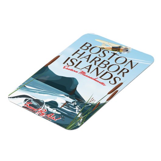 Boston Harbour Massachusetts Flight poster Magneet (Linkerzijde)