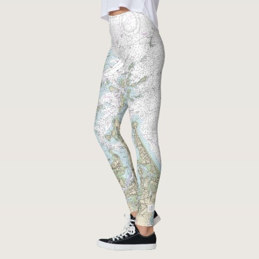 Boston Harbour Nautical Chart 13270 Leggings (Links)
